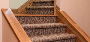 Stairs with carpeting